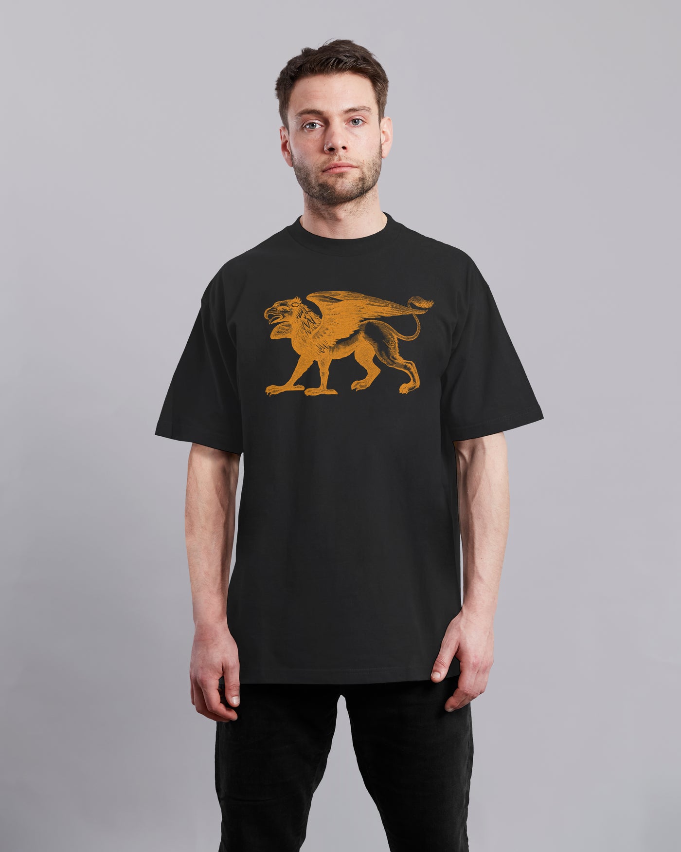 Flying Lion - Black - Oversized