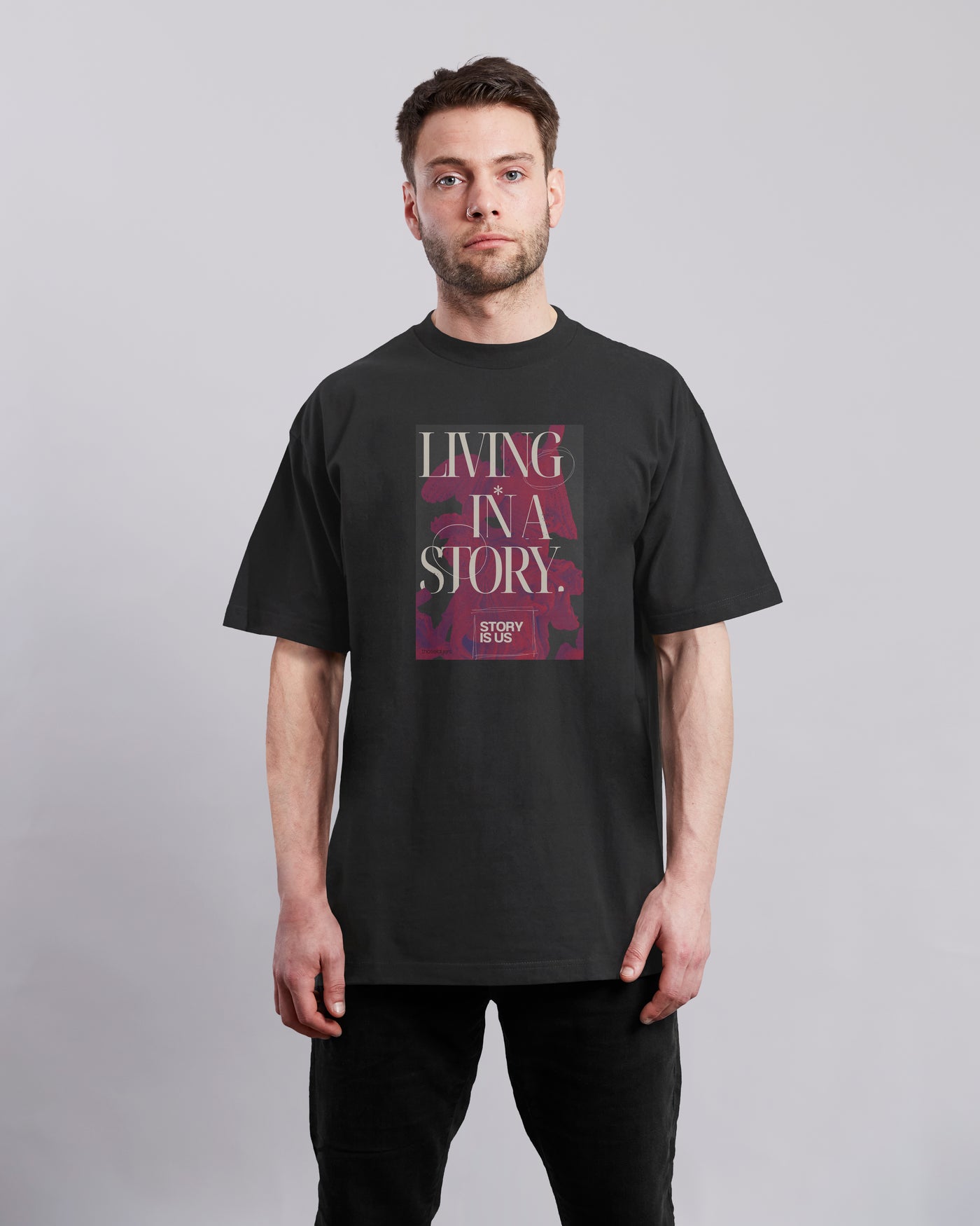 Living In A Story - Black - Oversized