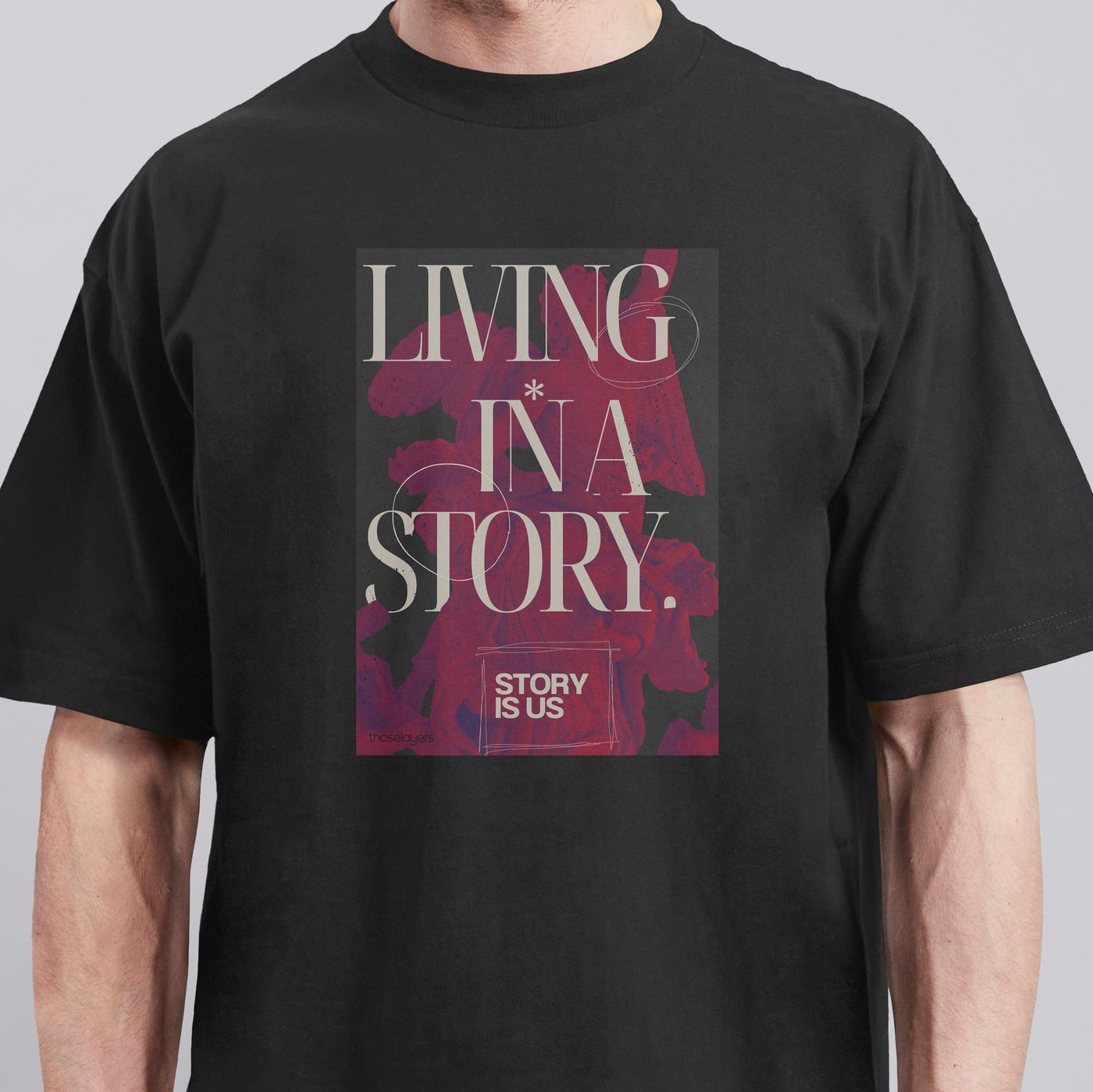 Living In A Story - Black - Oversized