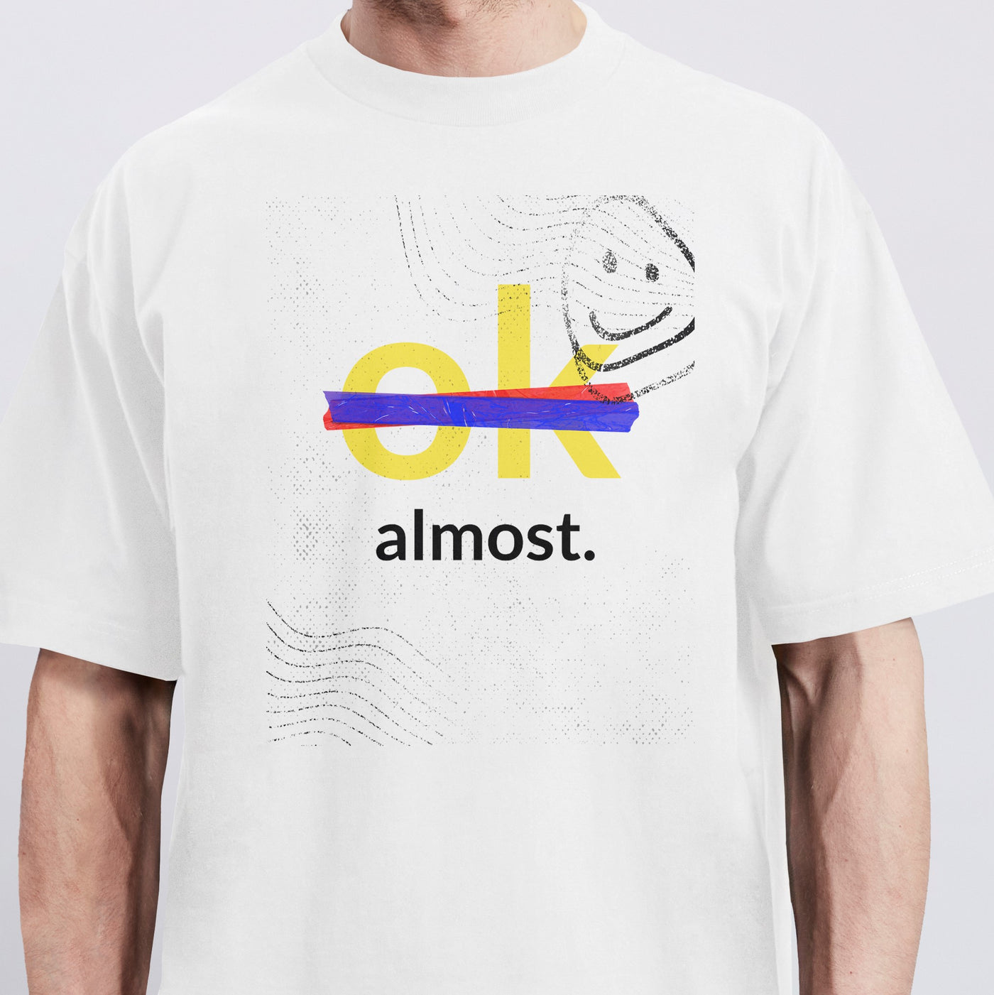 Ok Almost - White - Oversized