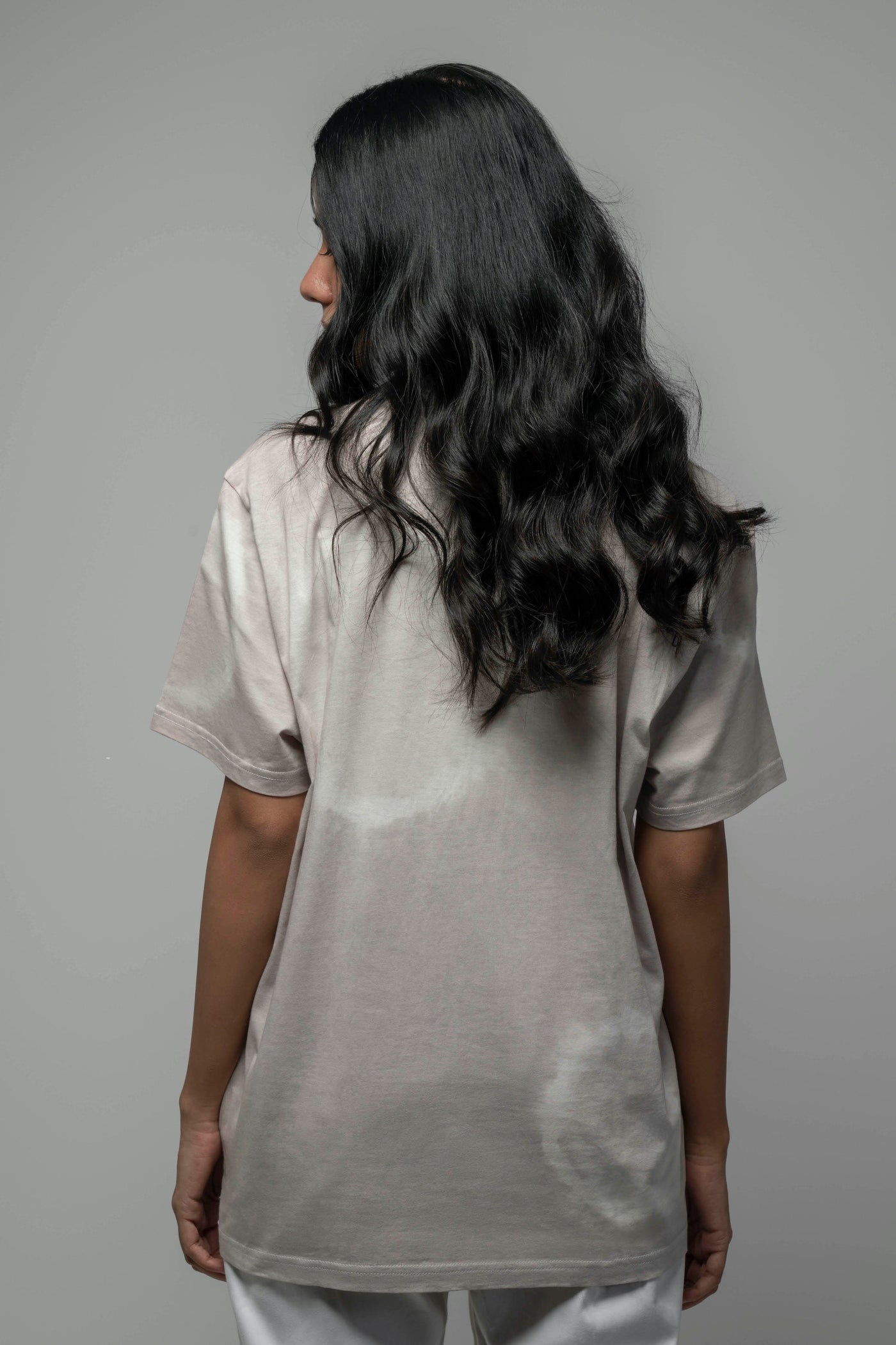 Grey Bandhej Crew Neck T-Shirt