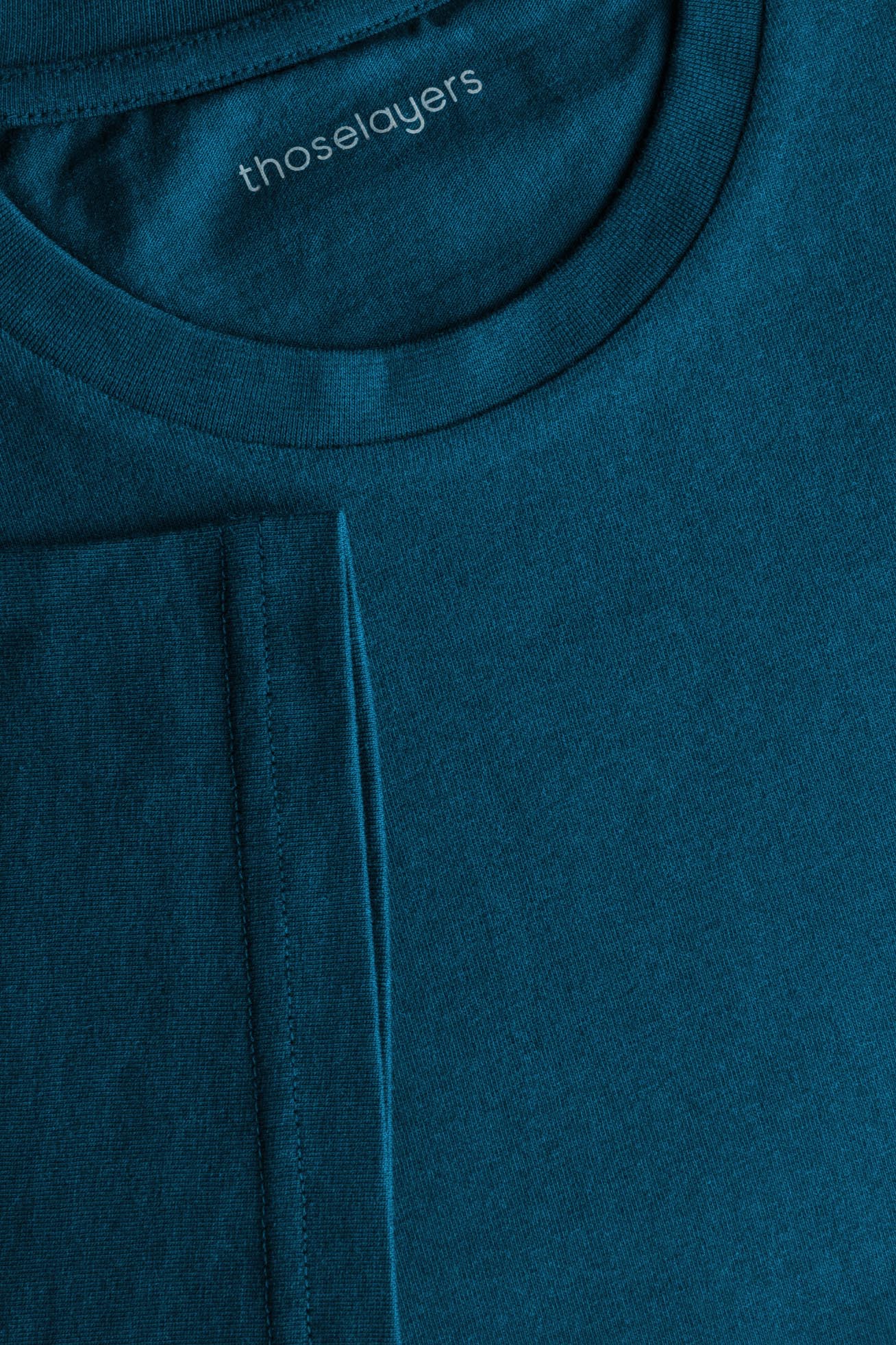 Blue Teal Crew Neck T-Shirt