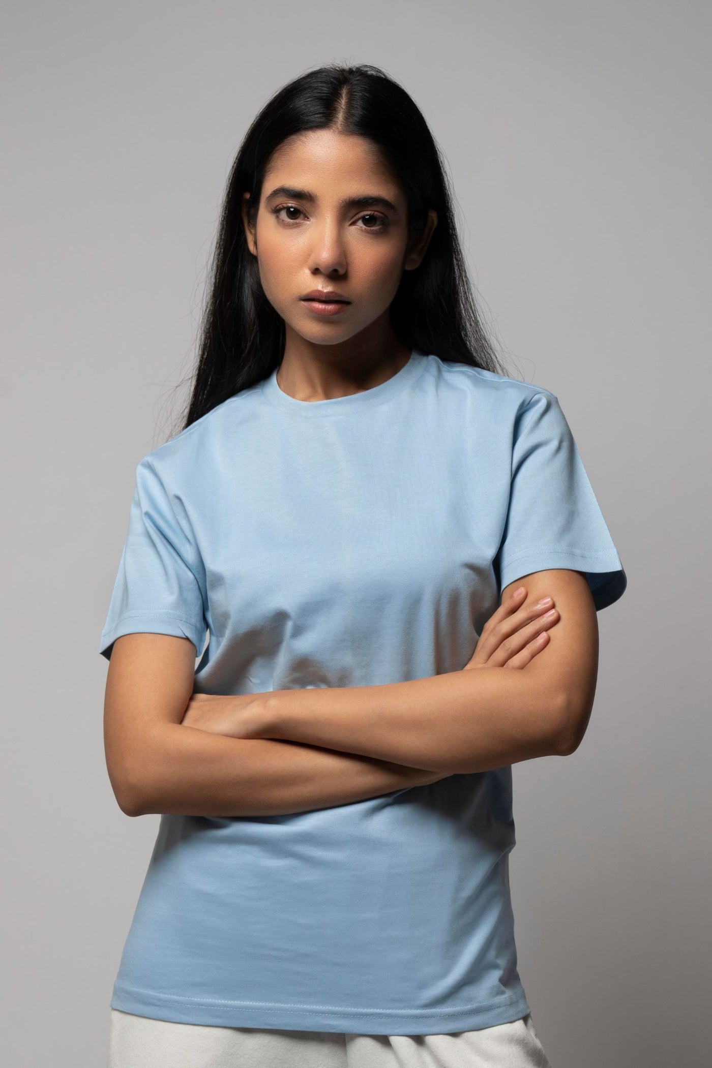 Ice Blue Crew Neck T-Shirt