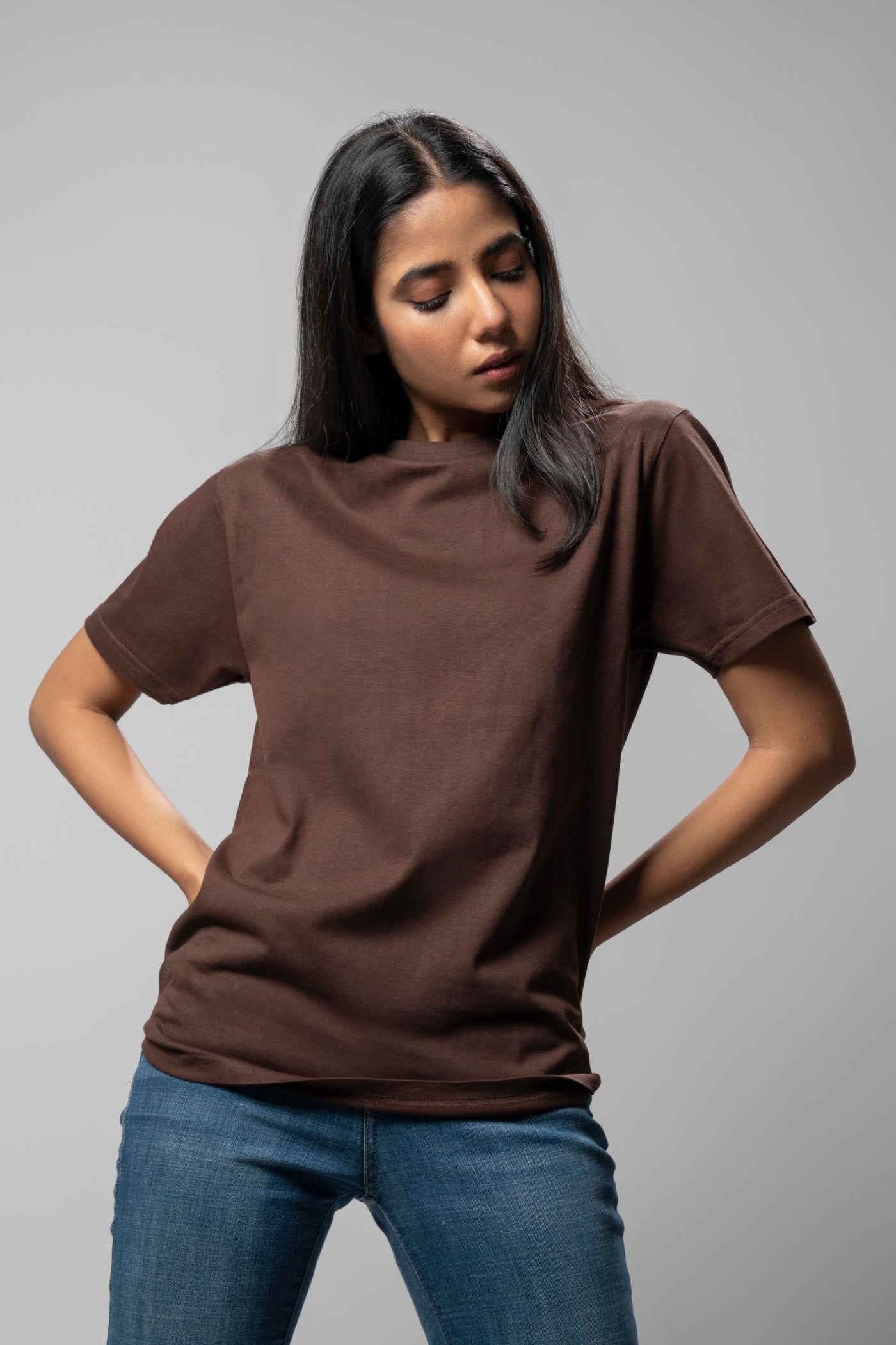 Cocoa Brown Crew Neck T-Shirt