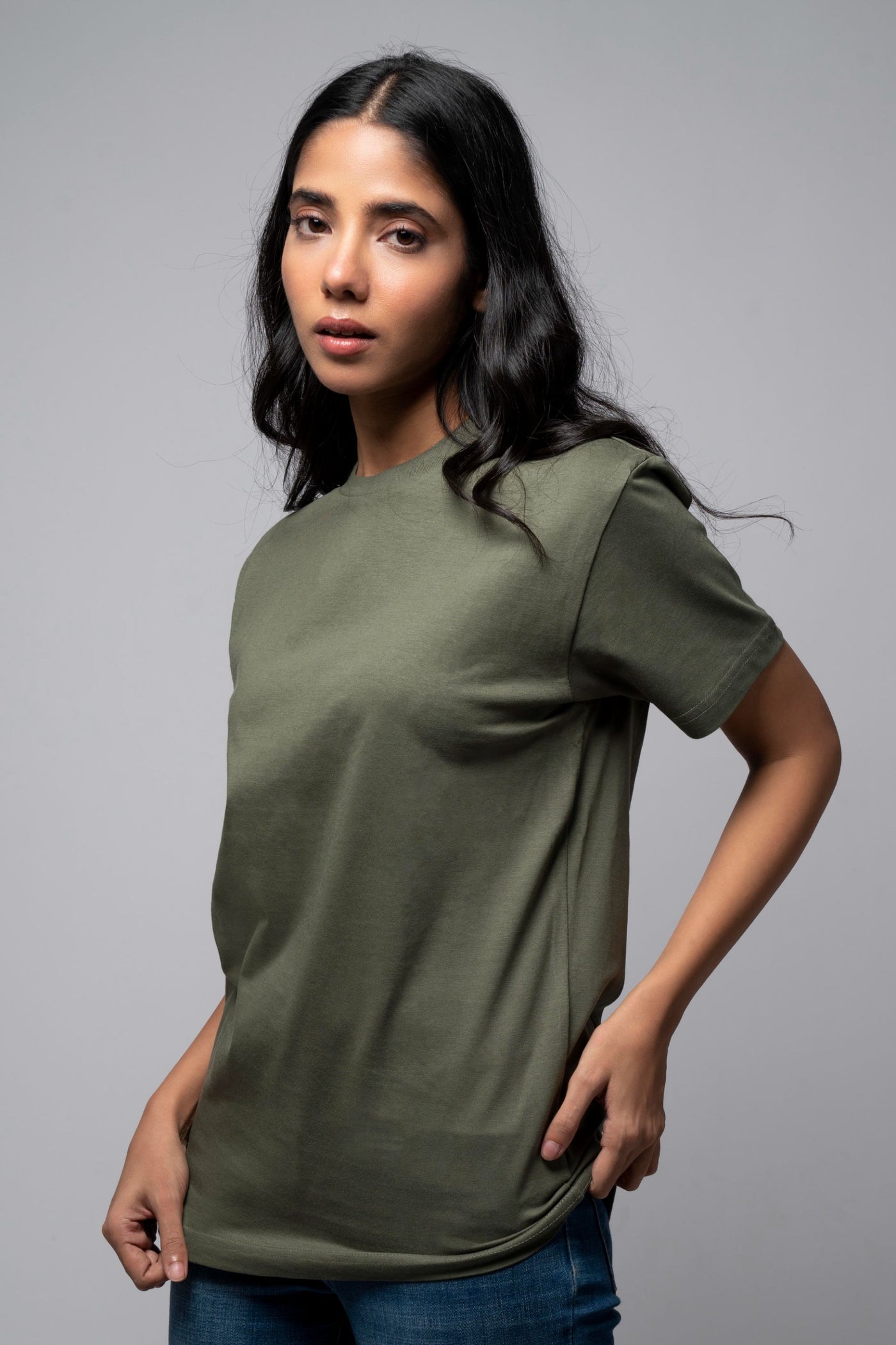 Olive Green Crew Neck T-Shirt