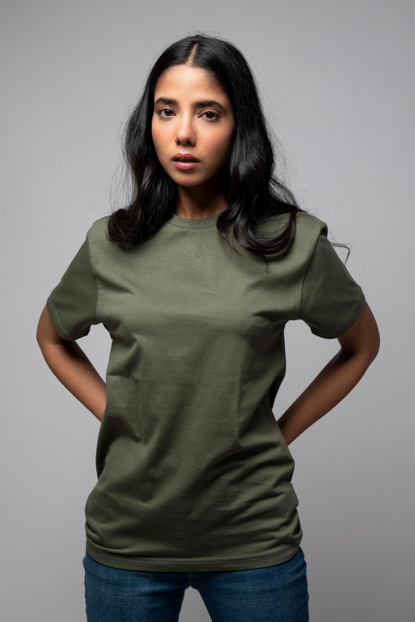 Olive Green Crew Neck T-Shirt