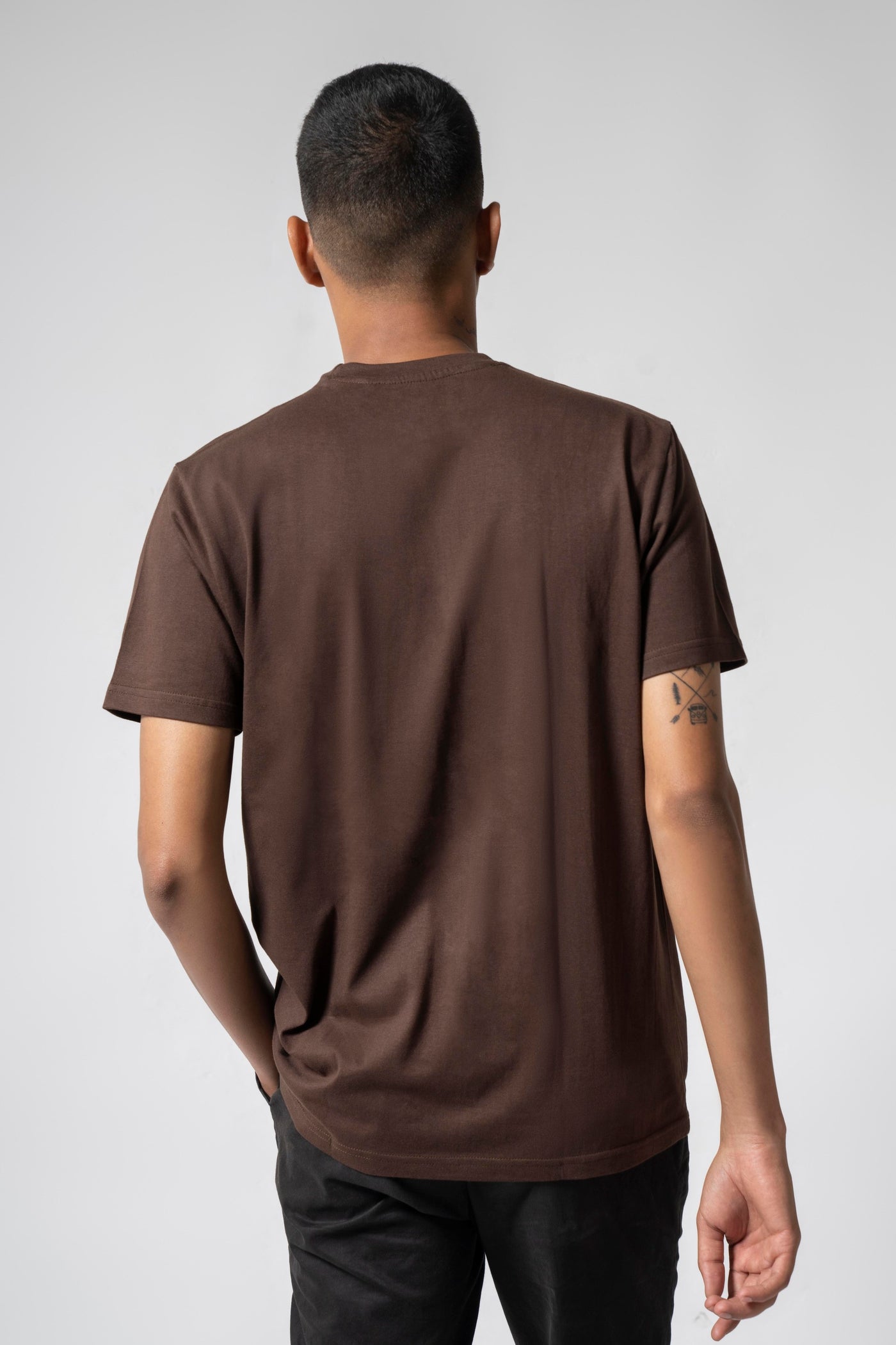 Cocoa Brown Crew Neck T-Shirt