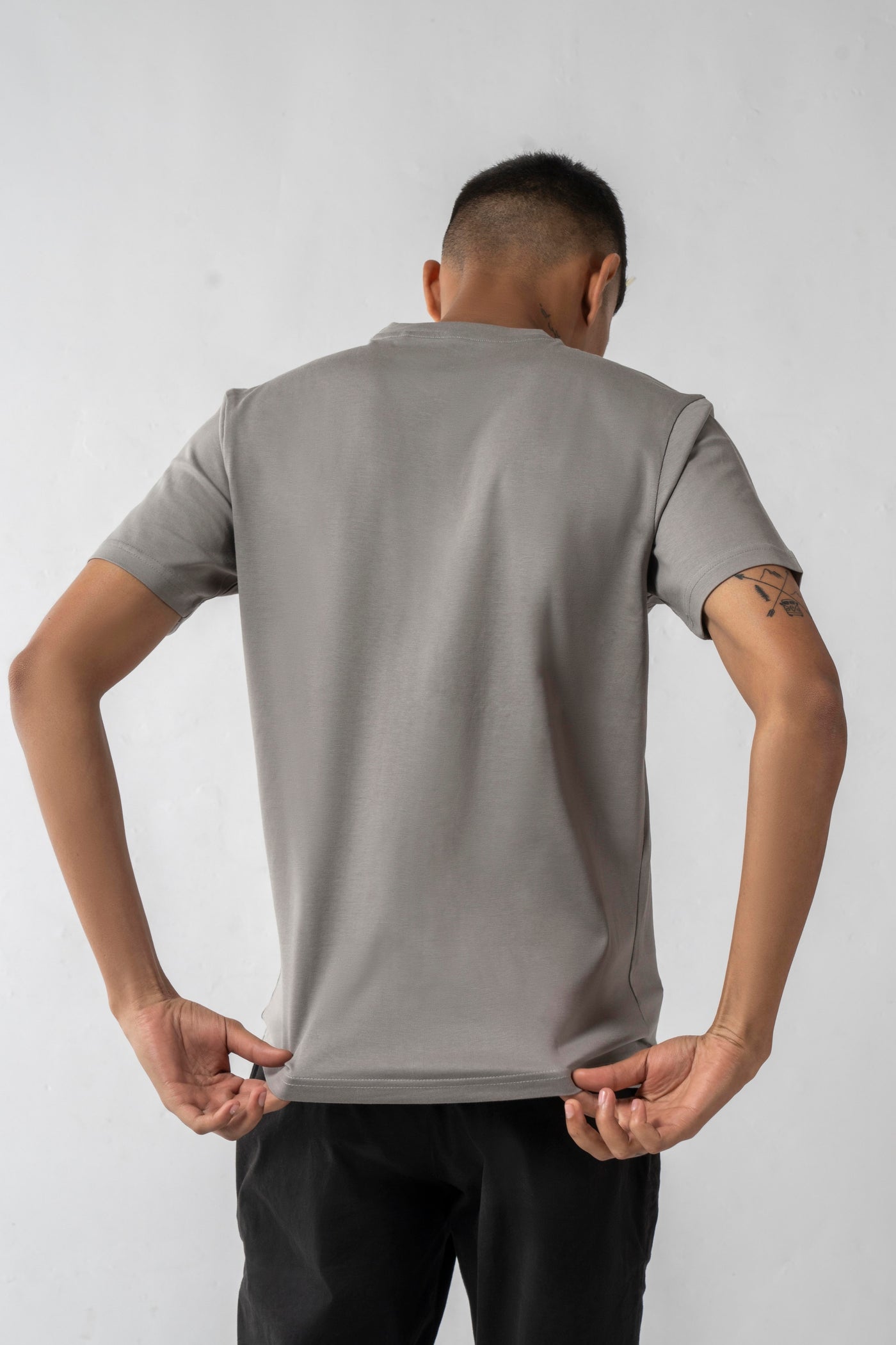 Smoke Grey Crew Neck T-Shirt