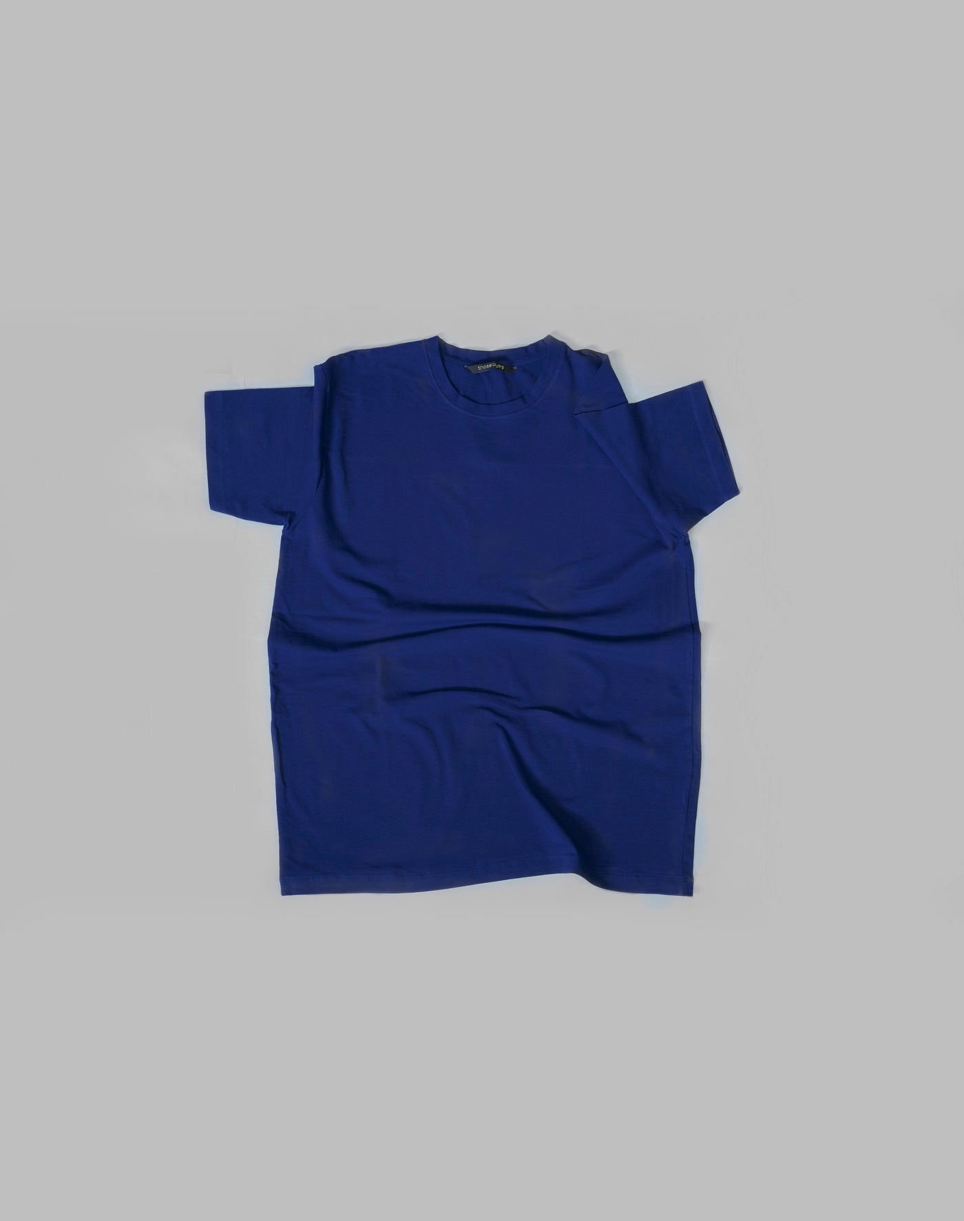 Blue Slim Fit Unisex Crew Neck T-Shirt