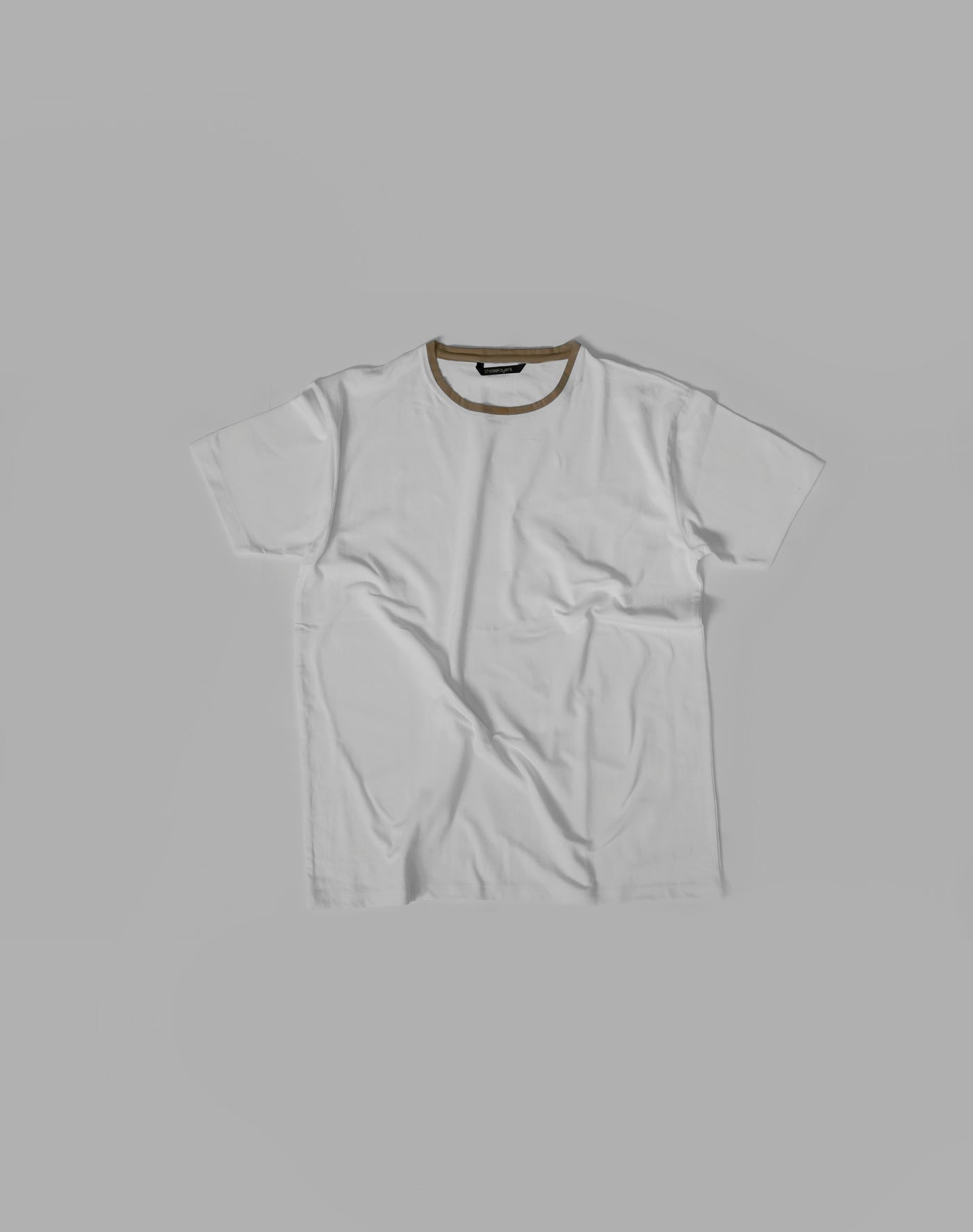 White Ringer Slim Fit Unisex Crew Neck T-Shirt